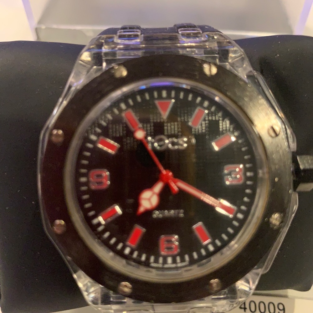 “TOCS” men’s black with round bezel watch - Picture 2 of 8